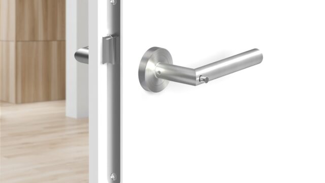 Mit Schließen ohne Schlüssel werden Türen über einen Pin komfortabel mit einer Hand verschlossen und durch herunterdrücken des Türgriffs wieder geöffnet.