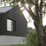 Steinbauer Architektur und Kaltenbacher Architektur entwickeln den schlichten Neubau inmitten der Natur. Viel Holz kommt zum Einsatz.